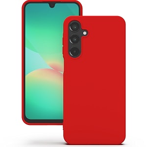 yatwin silicone back case for samsung galaxy a26 soft-touch phone back cover for samsung galaxy a26 - red