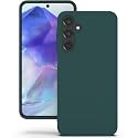YATWIN Silicone Back Case for Samsung Galaxy A55, Soft-Touch Phone Back Cover for Samsung Galaxy A55 - Dark Green