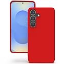 YATWIN Silicone Back Case for Samsung Galaxy S25, Soft-Touch Phone Back Cover for Samsung Galaxy S25 - Red