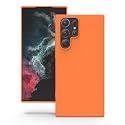 YATWIN Silicone Back Case for Samsung Galaxy S22 Ultra, Soft-Touch Phone Back Cover for Samsung Galaxy S22 Ultra - Orange