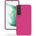 YATWIN Silicone Back Case for Samsung Galaxy S22, Soft-Touch Phone Back Cover for Samsung Galaxy S22 - Magenta