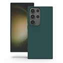 YATWIN Silicone Back Case for Samsung Galaxy S23 Ultra, Soft-Touch Phone Back Cover for Samsung Galaxy S23 Ultra - Dark Green