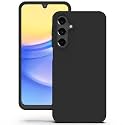 YATWIN Silicone Back Case for Samsung Galaxy A15, Soft-Touch Phone Back Cover for Samsung Galaxy A15 - Black