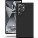 YATWIN Silicone Back Case for Samsung Galaxy S24 Ultra, Soft-Touch Phone Back Cover for Samsung Galaxy S24 Ultra - Black