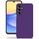 YATWIN Silicone Back Case for Samsung Galaxy A15, Soft-Touch Phone Back Cover for Samsung Galaxy A15 - Purple