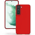 YATWIN Silicone Back Case for Samsung Galaxy S22, Soft-Touch Phone Back Cover for Samsung Galaxy S22 - Red