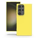 YATWIN Silicone Back Case for Samsung Galaxy S23 Ultra, Soft-Touch Phone Back Cover for Samsung Galaxy S23 Ultra - Yellow