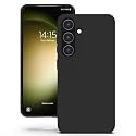 YATWIN Silicone Back Case for Samsung Galaxy S23, Soft-Touch Phone Back Cover for Samsung Galaxy S23 - Black