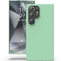 YATWIN Silicone Back Case for Samsung Galaxy S24 Ultra, Soft-Touch Phone Back Cover for Samsung Galaxy S24 Ultra - Mint Green