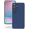 YATWIN Silicone Back Case for Samsung Galaxy S24 FE, Soft-Touch Phone Back Cover for Samsung Galaxy S24 FE - Dark Blue