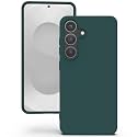 YATWIN Silicone Back Case for Samsung Galaxy S25 Plus, Soft-Touch Phone Back Cover for Samsung Galaxy S25 Plus - Dark Green