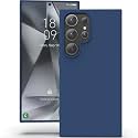 YATWIN Silicone Back Case for Samsung Galaxy S24 Ultra, Soft-Touch Phone Back Cover for Samsung Galaxy S24 Ultra - Dark Blue