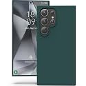 YATWIN Silicone Back Case for Samsung Galaxy S24 Ultra, Soft-Touch Phone Back Cover for Samsung Galaxy S24 Ultra - Dark Green