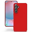 YATWIN Silicone Back Case for Samsung Galaxy S24 FE, Soft-Touch Phone Back Cover for Samsung Galaxy S24 FE - Red