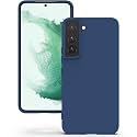 YATWIN Silicone Back Case for Samsung Galaxy S22, Soft-Touch Phone Back Cover for Samsung Galaxy S22 - Dark Blue