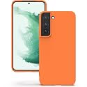 YATWIN Silicone Back Case for Samsung Galaxy S22, Soft-Touch Phone Back Cover for Samsung Galaxy S22 - Orange
