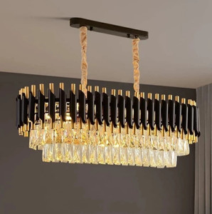 yavik modern 800300mm gold black crystal pendant chandelier light hanging chandelier ceiling lamp black gold