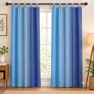 Yaweh Cotton Striped Room Darkening Loop Type