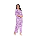 YAZIA Women Cotton Lounge Wear Set – Printed Top & Pyjama Co-Ord Set | Soft Breathable Fabric | Daily, Nightwear & Home Wear | Small to 3XL