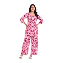 YAZIA Women Cotton Lounge Wear Set – Printed Top &amp; Pyjama Co-Ord Set | Soft Breathable Fabric | Daily, Nightwear &amp; Home Wear | Small to 3XL