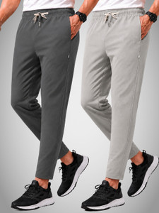 Yazole Pack of 2 Men Solid Grey