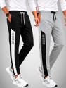 Yazole Printed Men Black Grey Track Pants
