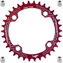 YBEKI Pro-Grade 104BCD Chainring (30-52T) CNC 7075-T6 Aluminum Narrow-Wide MTB/Road Round Oval Bike Chainwheel | Shimano/SRAM 8-11 Speed Compatible | 573MPa Strength(Black/Red/Blue)