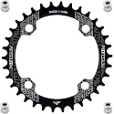 YBEKI Pro-Grade 104BCD Chainring (30-52T) CNC 7075-T6 Aluminum Narrow-Wide MTB/Road Round Oval Bike Chainwheel | Shimano/SRAM 8-11 Speed Compatible | 573MPa Strength(Black/Red/Blue)