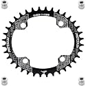 YBEKI Pro-Grade 104BCD Chainring (30-52T) CNC 7075-T6 Aluminum Narrow-Wide MTB/Road Round Oval Bike Chainwheel | Shimano/SRAM 8-11 Speed Compatible | 573MPa Strength(Black/Red/Blue)
