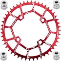 YBEKI Pro-Grade 104BCD Chainring (30-52T) CNC 7075-T6 Aluminum Narrow-Wide MTB/Road Round Oval Bike Chainwheel | Shimano/SRAM 8-11 Speed Compatible | 573MPa Strength(Black/Red/Blue)
