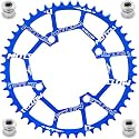 YBEKI Pro-Grade 104BCD Chainring (30-52T) CNC 7075-T6 Aluminum Narrow-Wide MTB/Road Round Oval Bike Chainwheel | Shimano/SRAM 8-11 Speed Compatible | 573MPa Strength(Black/Red/Blue)
