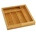 YBM HOME 340v Drawer Organizer, 5 Compartments adjustable, Brown