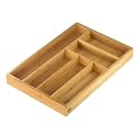YBM HOME Bamboo Cutlery Tray Flatware Silverware Drawer Organizer with 6 Compartments - 341