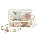 YBO Clear Purse for Women Stadium Approved, See Through Clear Crossbody Transparent Shoulder Bag for Sports Events