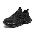 YCMM Chunky Walking Shoes Men Breathable Mesh Lace-Up Platform Sneakers Non-Slip Comfortable Casual Dad Style for Work Gym Everyday Wear