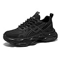 YCMM Chunky Walking Shoes Men Breathable Mesh Lace-Up Platform Sneakers Non-Slip Comfortable Casual Dad Style for Work Gym Everyday Wear