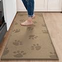 YDKGL Kitchen Runner Rugs Kitchen Mats for Floor Non Slip Brown Paw 20"x60"