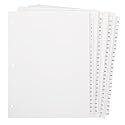 Yeaqee 101 Numbered Tabs for 3 Ring Binders, Letter Size Numbered Dividers 3 Hole Punched White Binder Index for File Notebook 8.5 x 11 Inch