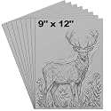 Yeaqee 2 Pcs 9 x 12 Inch Linoleum Blocks for Printmaking, Gray