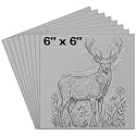 Yeaqee 8 Pcs 6 x 6 Inch Linoleum Blocks for Printmaking, Gray