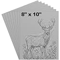 Yeaqee 8 Pcs 8 x 10 Inch Linoleum Blocks for Printmaking, Gray