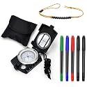 Yeaqee 8 Pcs Land Navigation Kit Includes 5 Military Map Markers