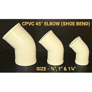 YECC Pipe Fitting CPVC 45 Degree Elbow