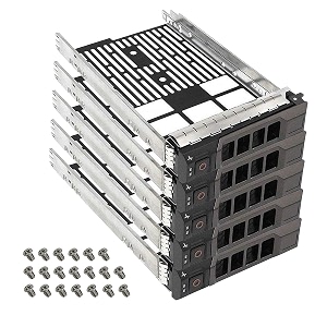 5 pack 3534 sas sata hard drive tray caddy replacement for dell poweredge