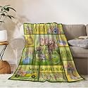 YeeJu Spring Throw Blanket 50x60 Farmhouse Spring Theme Floral Tulip Blanket Throw Blanket for Couch Sofa Bed Soft Cozy Fuzzy Plush Fleece Blankets Decorative Blanket 50 by 60