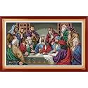 YEESAM ART Cross Stitch Kits for Adults Beginners The Last Supper by Leonardo da Vinci Pre Printed 14ct, DIY Stamped Embroidery Starter Kit Easy Sewing Set Home Decor