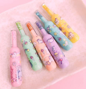 yef pack 6 unicorn theme bottle shape highlighters