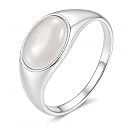 YeGieonr Gold Signet Rings for Women Non Tarnish Gold Rings, Waterproof Gemstones Statement Ring, 18K Gold Plated Stainless Steel Gem Stone Jewelry Gift for Everyday Wear