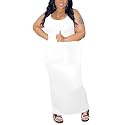 YeGine Women Plus Size Sleeveless Bodycon Maxi Dresses Sexy Slim Tank Dresses