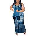 YeGine Women Plus Size Sleeveless Bodycon Maxi Dresses Sexy Slim Tank Dresses